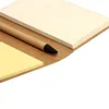 Cheap Kraft Paper Cover Sticky Notebook With Pen Custom Logo Small Memo Pad For Promotional Gifts