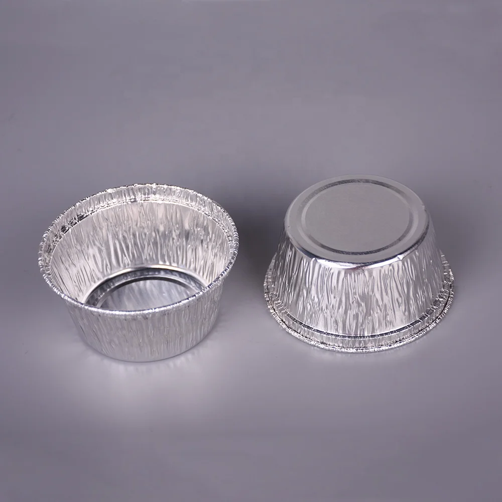 Round Aluminum Foil Microwave Baking Pans Disposable Mini Muffin ...