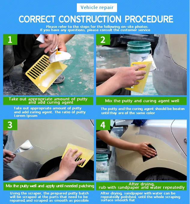 Car Body Filler Putty Paste Quickdrying Solid Car Filler Putty Buy