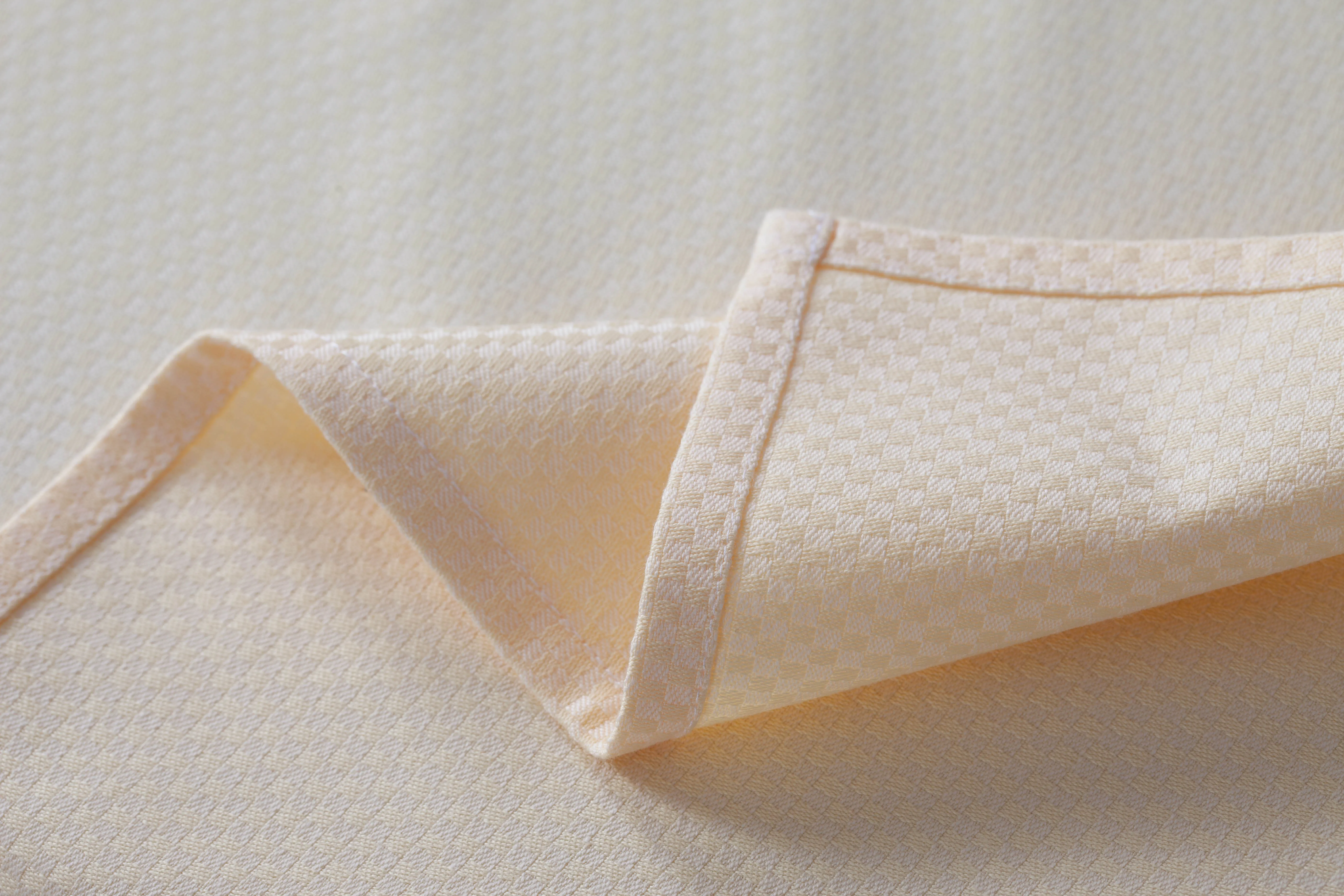 100% 棉白色锦缎酒店婚礼亚麻餐巾