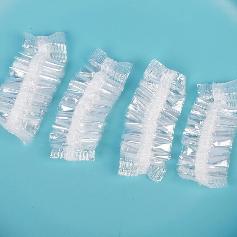 Wholesale Transparent Waterproof Hair Dyeing Pe Earmuffs Disposable