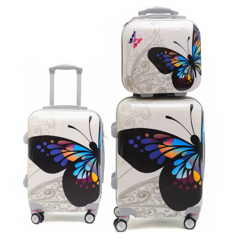 Personalized Unique Travel Luggage Set Letter Suitcase Set Printed Hard ...