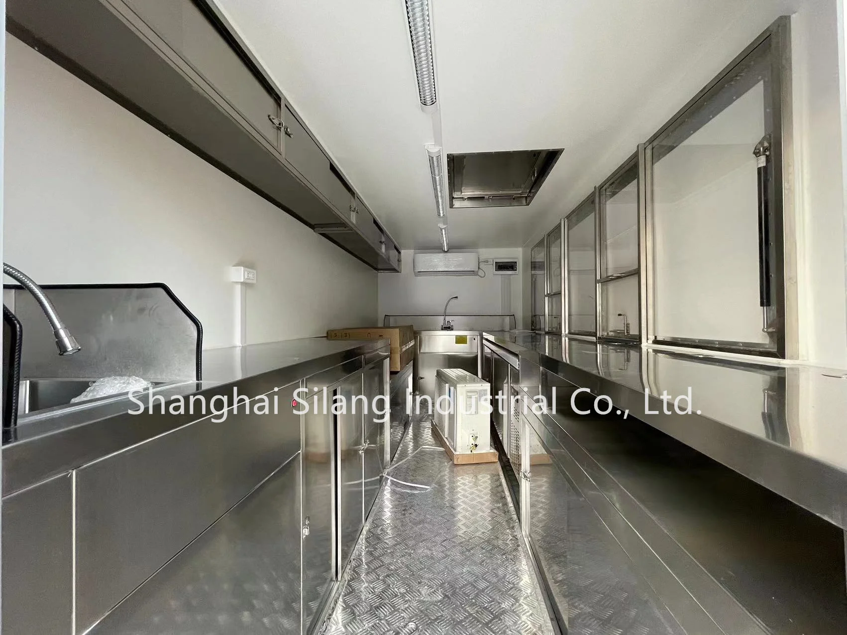 SL-6Z Customized Green Mobile Fast Food Square Trailer Food truck For USA Standard manufacture