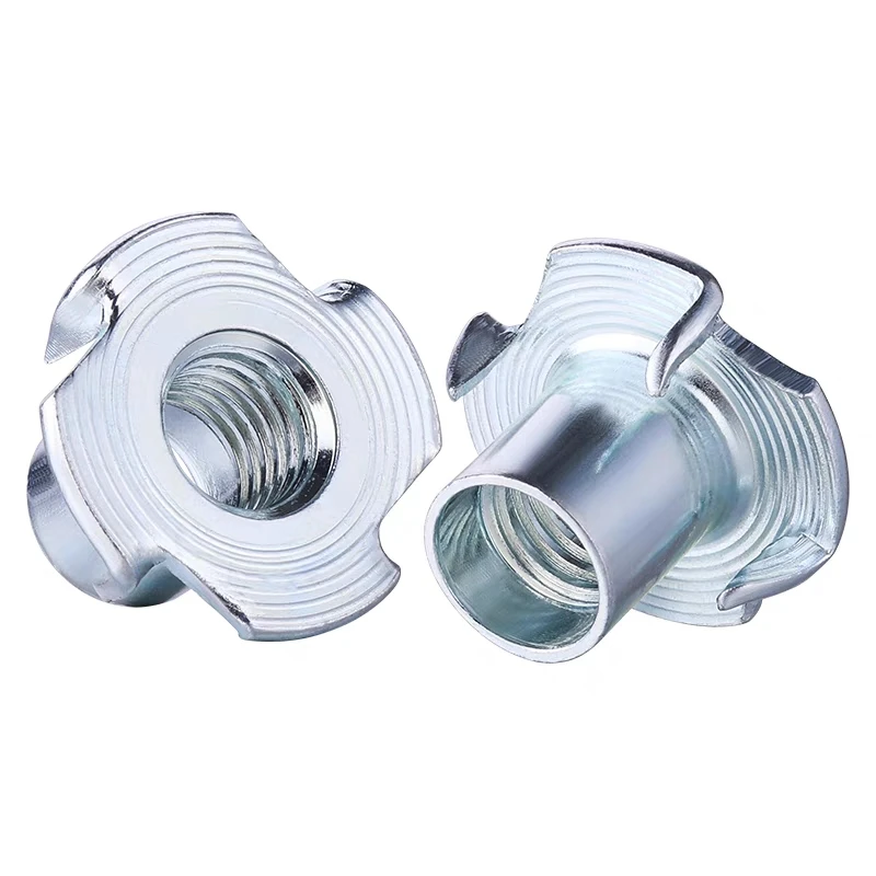 Furniture Tee Nut Din1624 Zinc Plated 4 Prongs Nut T Nuts Buy T Nuts