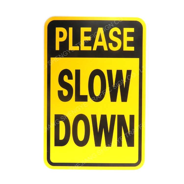 Custom Aluminum Stop Slow Down Sign Paddle Traffic Road Warning Sign