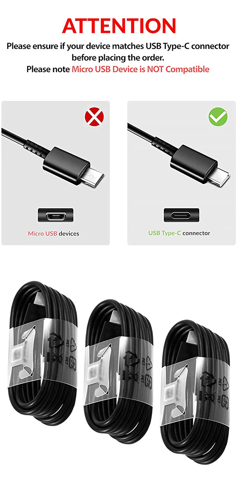 1.2M Type C FOR Samsung Galaxy S10 / S10+ / S9 / S9+ / S8 / S8+ / Note 8 / Note 9 USB C Adaptive Fast Wall Charger Adapter - ANKUX.COM