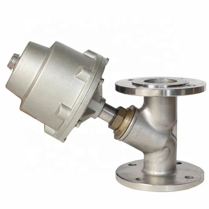 Stainless Steel Pneumatic Flange Angle Seat Valve For Eps Machine