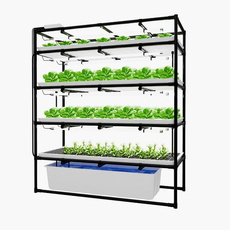 1.5m 4-layers Hydroponic Growing System Planting Tray +tank+growing ...