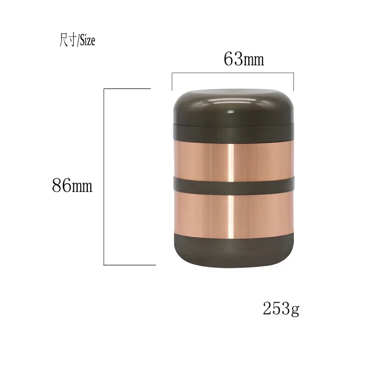 2019 New type 6 parts storage tank 63mm herb grinder