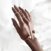 European and American fashion cross-border simple wild ball temperament bangle set