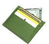 Customized embossed logo RFID blocking pu leather smart wallet card folder travel genuine leather business credit ID card holder