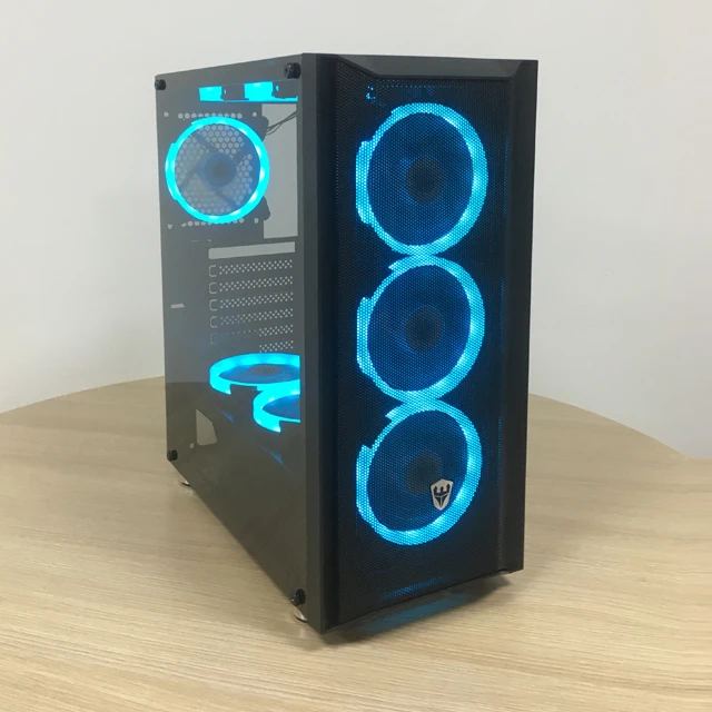 SATE- EATX ATX High Quality Gaming computer case Best Gaming Computer Case with 8 RGB Fan Nice OEM pc desktop tower case K381