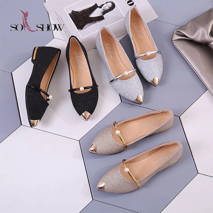 New flat sandals lady shoes wholesale women flat dress shoes