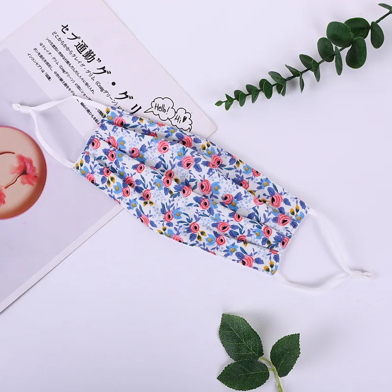 
promotion check print winter adult fashion female white bandana mask cotton masks face prints cotton fabric for mask 