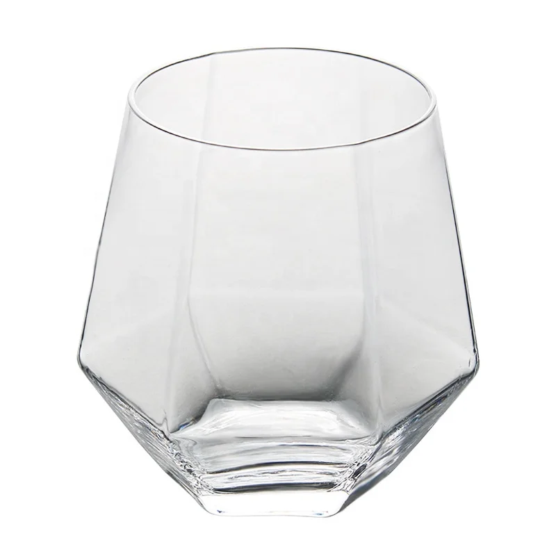 Hand Made Stemless Hexagon Whiskey Glass Diamond Wine Glass Buy