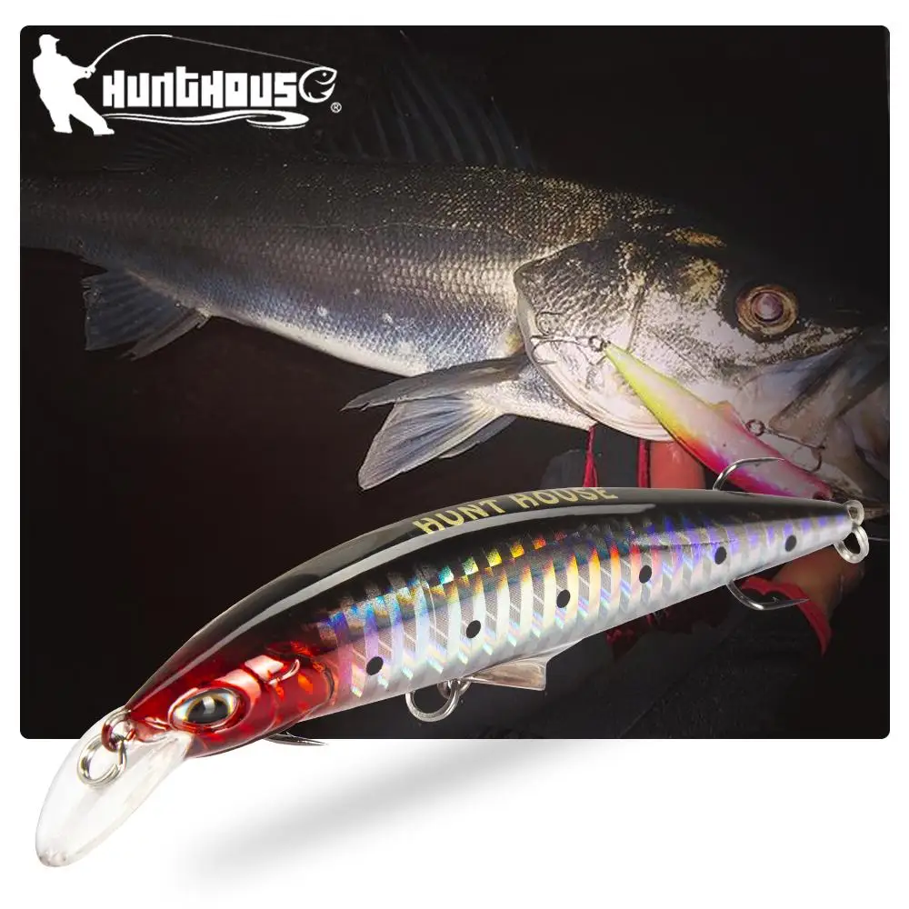 Hunthouse Fishing Tackle Jerkbaits Leurre De Umpan 95mm 120mm Hard Fishing Lure Heavy Sinking Minnow Lure Bait Hunthouse Fishing Tackle Jerkbaits Leurre De Umpan 95mm 120mm Hard Fishing Lure Heavy Sinking Minnow Lure Bait