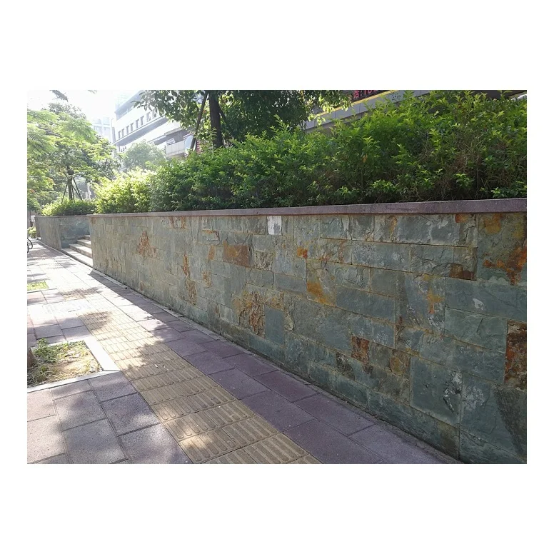 Yellow Slate Wall Organization Culture Stone Rough Edge Tiles