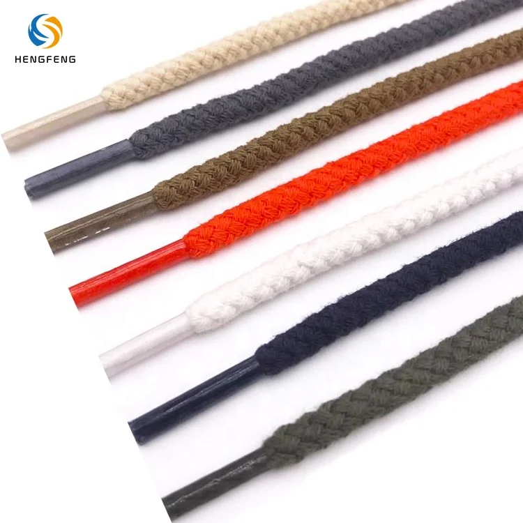 High Quality Rope Shoe Laces Thick Cotton Round Shoelaces For Men Women