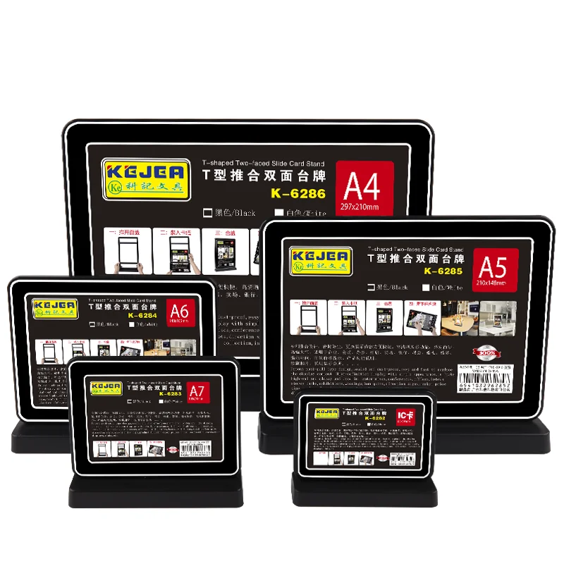 Kejea Tshaped Twofaced Slide Card Stand Clear Menu Holder Stand A4 A5 A6 A7 Pushin Type Buy