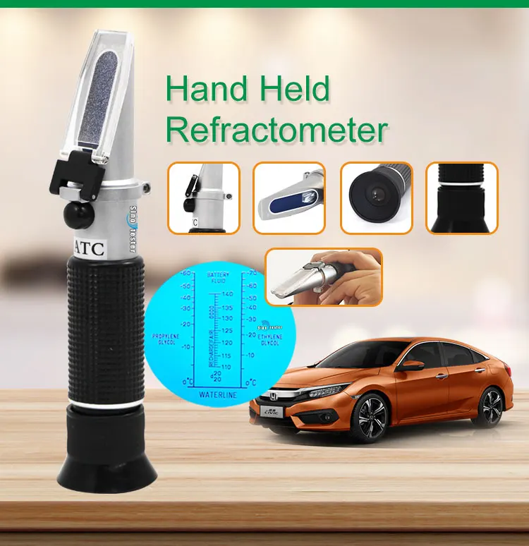Hand Atc Refractometer Coolant Freezing Point Digital Refractometer For