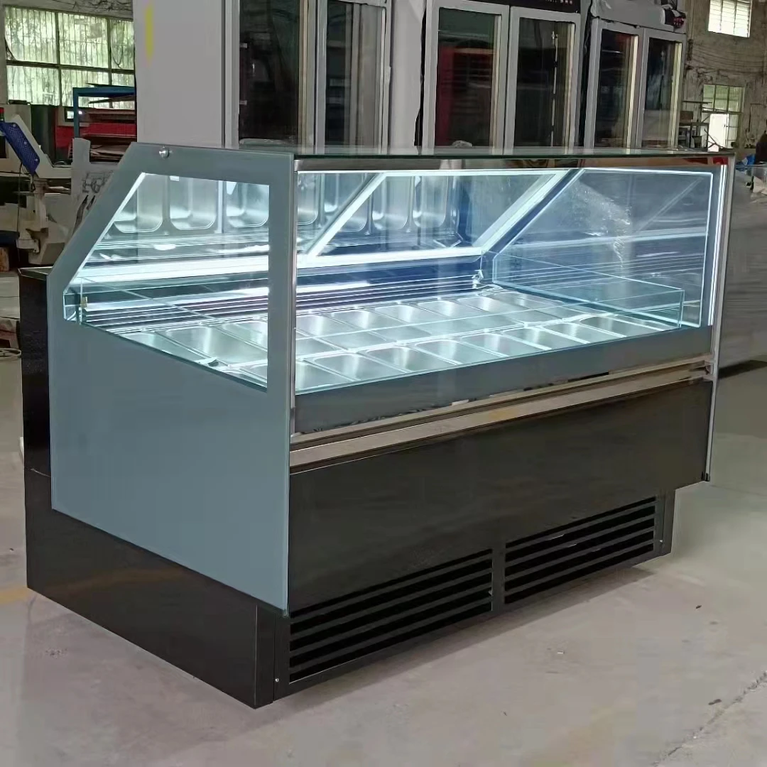 Commercial Frozen Display Stand Refrigerated Freeze Display Counter 