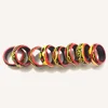 Chinese yi ethnic hand-painted handicrafts, solid wood painting lacquerware mysterious ring jewelry counteract evil force