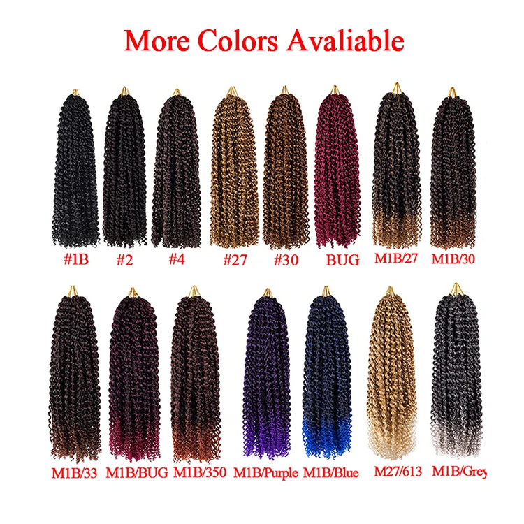 
Passion Twist Hair Water Wave Synthetic Braids For Distressed Butterfly Locs Crochet Braiding Hair Long Bohemian Locs 