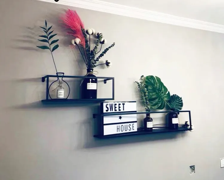 Modern Living Room Sofa Background Wall Rack Creative Wall Shelf