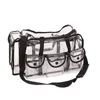 Clear Vinyl Duffle Bag Multiple Side Pocket Travel Cosmetic Bag with Transparent PVC Coating