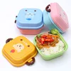 Low Price Square Bear Kitten Creative Children'S Green Plastic Eco-Friendly Kids Lunch Box