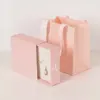 Lovely Pink Jewelry Cardboard Packing Box with Insert and Bag drawer gift box package