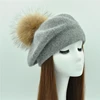 Basque Felt Ladies Girls Grey Red Knit Women Winter French Beret For Sale Wool Felt Beret Hats