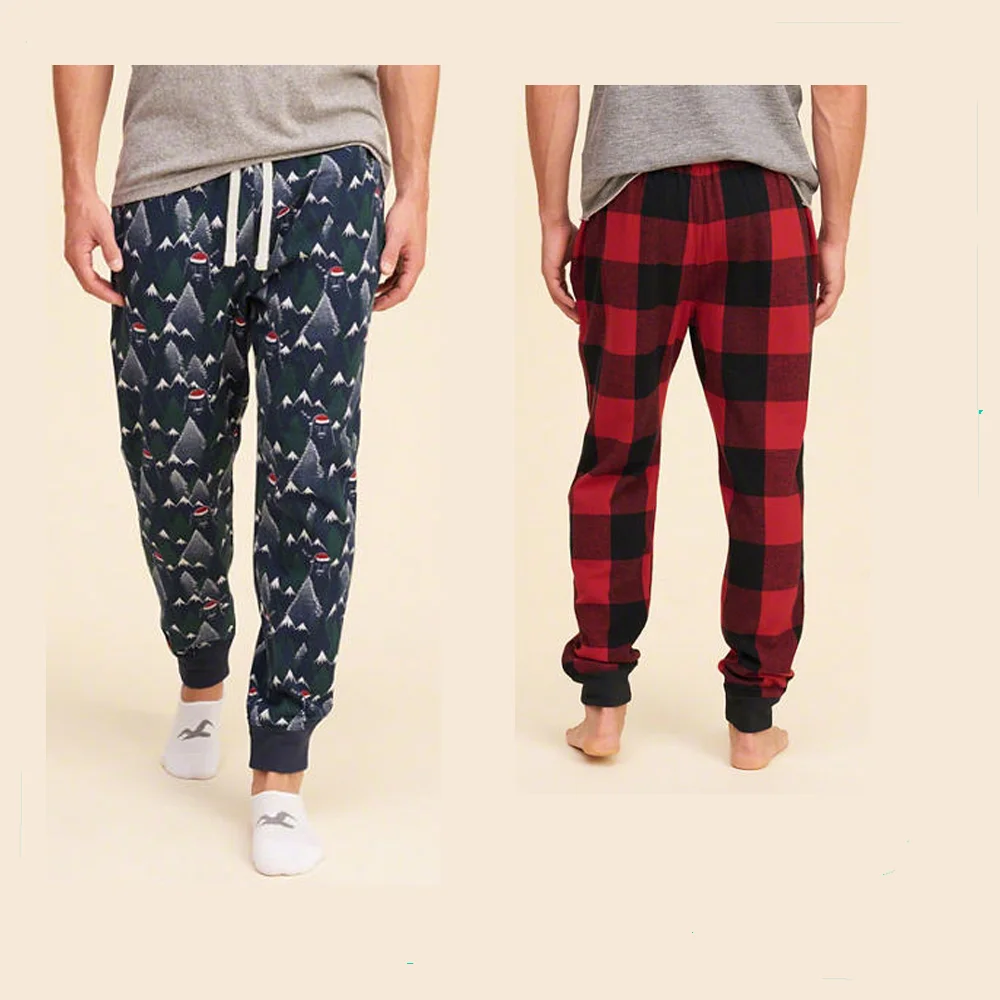 mens flannel joggers