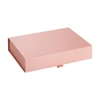 Pink Magnetic Closure Paper Gift Box Standard Size A4 Shallow Foldable Gift Box Apparel Accessory Packaging Box