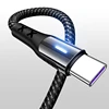 Free Shipping Type-C 3.0 Nylon Braided 5A Current Fast Charging data usb c cable 1.2m for Samsung for xiaomi for huawei