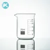 Huke Scientific Custom boro 3.3 round lab pyrex glass quartz beaker 250ml