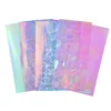 Newest polar light Shell line 3D nail sticker wave W shape adhesive nail sticker