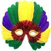 unique mardi gras goose feather masks