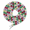 Hip Hop Rapper Bling Iced Out 1 Row Multicolor CZ Stone Tennis Chain Necklaces
