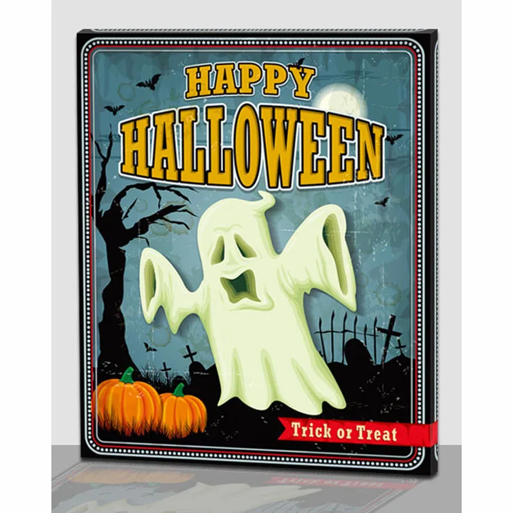 Cheap Decoration Items Fiber Optic Halloween Pumpkins Led Canvas