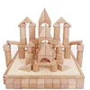 Custom creative irregular shape stacking game wooden toy building blocks set toy with toddlers,train,car for children