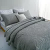 China manufacturer American modern style embroidery cotton fabric bedspread set