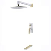 Luxury design style copper concealed bath shower set with spout