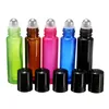 hot sale 10ml Blue Green Amber Clear perfume glass roll-on bottle for essential oil