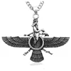 Belief Wing Amulet Love Necklace Stainless steel Persian Farvahar Gift iran jewelry