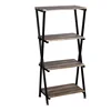 4-Tier Storage Rack shelf in Bathroom Living Room Wood Look bookshelf Accent Furniture for Display