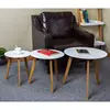Dreamve Walnut High Modern Coffee Table With Storage