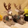 sisal straw christmas ornaments reindeer owl squirrel easter rabbit handicraft for holiday decoration , christmas holiday gift