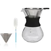 Airtight Cold Brew Iced Coffee Maker & Iced Tea Maker Pour cover coffee dripper Brewing Glass Carafe with Removable Filter