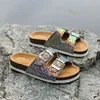 2019 Fashion Summer Girl Slides with Two Straps Boys Glitter Slippers Buckles Kids Cork Sandals